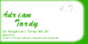 adrian tordy business card